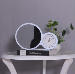 Sublimation Magic Mirror with Alarm Clock LED Makeup Mirrors Desktop Ornaments Blank DIY Photos Christmas Gift