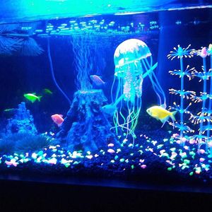 Dekoracje dekoracja akwarium silikonowa koralowa światła 4-częściowe zestaw zielony rośliny wodne kwiaty ornamentowe zapasy