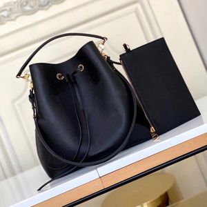 Neonoe mm دلو الأزياء النسائية المطبوعة الجلود الصليب الجسم دلو الكتف حمل حقيبة محفظة حقيبة صغيرة pochette accessoires M45555 أكياس 2021