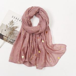 Fashion Bronzing Gold Moonlight TR Shawl Scarf Lady High Quality Soft Thin Pashmina Stole Bufandas Muslim Hijab Sjaal