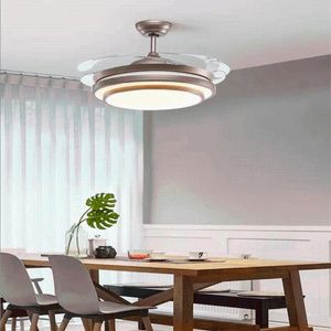 Ceiling Fans Modern Minimalist Fan Light Home Decorative LED Lighting Bedroom Ventilador De Techo Decor BC50DD