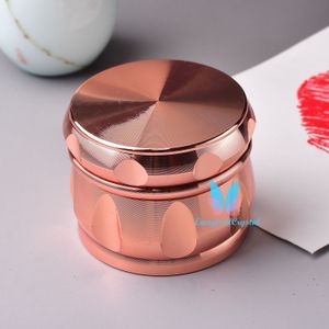 Fashion Rose Gold 4-layer Zinc Alloy Metal Herbal Herb Tobacco Grinder Crusher