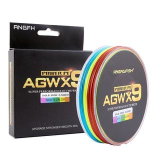 PE9 x 300m / 328YDS Super Power Braided Fishing Line Abrasion Resistent Lines Otroligt Superline Noll Sträck mindre diameter