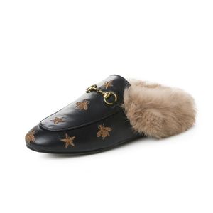True Fur Slippers Designer Ladie Sheepskin Classic Muller Ladies Smoking Slipperse Warm Sandalsstar des Chaussures S E S E S E