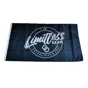 Flaggen „I Am Limitless Gear Survey“, 90 x 150 cm, 100D-Polyester-Banner für den Außenbereich, lebendige Farben, hohe Qualität, mit zwei Messingösen