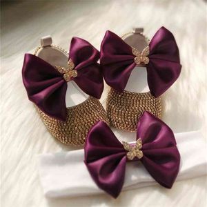 Dollbling Bontique Custom Gold Paci Butterfly Girl Schuhe DIY Mokassins Shop Taufe Sapatos Babyschuhe Kostenlose Lieferung 210326
