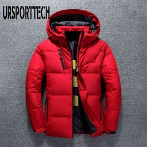 Högkvalitativ Vit Duck Tjock Down Jacket Män Coat Snow Parkas Male Warm Brand Clothing Winter OuterWear 210910