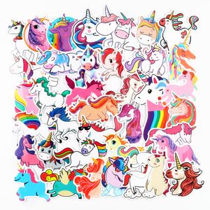 50pcs Cute Unicorn Stickers Skate Accessories For Skateboard Laptop Luggage Bicycle Motorcycle Phone Car Decals Party Decor