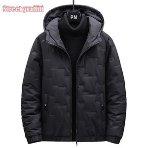 Casaco de inverno masculino casaco casual outono engrossar com capuz parka moda slim outono fit windproof jaqueta parka homens 211129