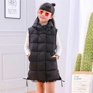 Child Waistcoat Children Outerwear Winter Coat Vest for Kids Clothes Fashion Warm Cotton Teen baby Girl Jacket Parent-Child 211203