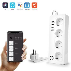 Wholesale smart extension plug for sale - Group buy Smart Power Plugs Tuya WiFi Plug Strip Surge Protector With USB Ports Extension Cord Work Alexa Google Assistant