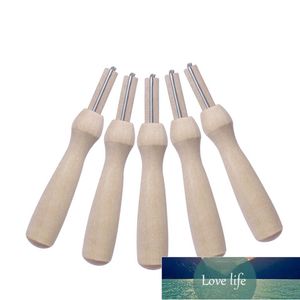 5PCS Trähandtag Hållare med Felting Needles DIY Craft Awing Needlework Felt Hand Needles Tool