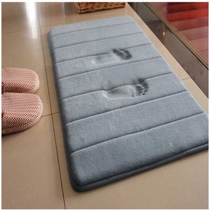 40x60cm Home Bath Mat Non-slip Bathroom Carpet Soft Coral Fleece Washable Rug Mat kitchen Toilet Floor Decor