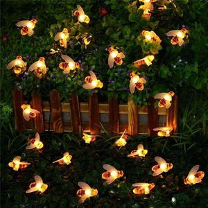 Wholesale water proof lighting resale online - Pendant Lamps LED Solar Bee String Lights Outdoor Power LEDs Strings Waterproof Decors Lamp Garden Christmas Holiday Decor