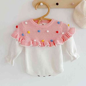 Primavera Autunno Abbigliamento per bambini Neonate Pagliaccetti Bambina per bambini Maglia a maniche lunghe Venonat 210429