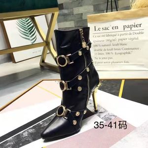 Designerskie buty oryginalne skórzane buty Martin Seksowne czarne spiczasty 10 cm obcasowe krótkie buty luksusowe przyjęcie weselne buty na obcasie rozmiar 35-42