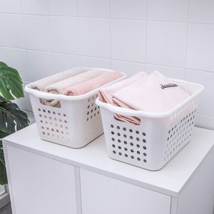Household Supplies Portable Plastic Storage Basket Large, Medium and Small Wholesale Sundries Toys Dirty Clothes Hollow out Organizing Basket