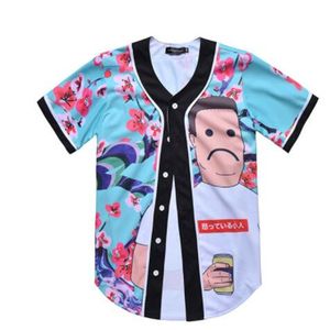 3D Baseball Jersey Degli Uomini 2021 di Modo di Stampa Uomo T-Shirt Manica Corta T-Shirt Casual Base palla Camicia Hip Hop Magliette E Camicette Tee 004