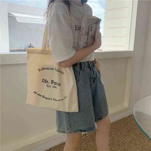 المرأة قماش الكتف حقيبة باريس بريس رسائل طباعة التسوق Eco القطن الكتان المتسوق s القماش النسيج حقيبة يد حمل للبنات
