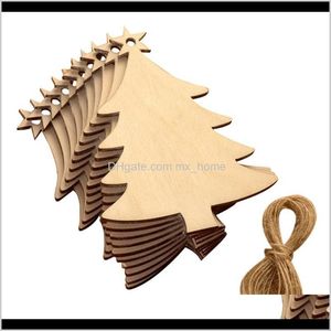 Decorations Festive Supplies & Garden50Pcs Wooden Plaque Christmas Hanging Sign Xmas Tree Home Party Decoration Drop Delivery 2021 Jfkzr