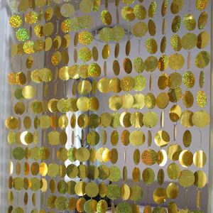 Lasergoldener Kunststoff-Pailletten-Vorhang zum Selbermachen, festliches Partyzubehör, für den Innenbereich, Zuhause, Hochzeitsdekoration