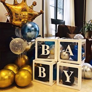 Party Decoration Baby Shower Box Balloon Air Balls Boy Girl Love 1st Birthday Decorations Kids Baloon Babyshower Ballons Wedding