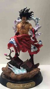 Anime One Piece Wano Luffy Gear Snakeman GK Statue Pvc Action Figure Collectible Model One Piece Kimono Luffy Figure Toys Doll