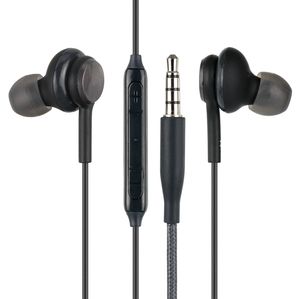 Czarne słuchawki douszne przewodowe słuchawki stereofoniczne Zestaw głośnomówiący dla Samsung Galaxy S8 Plus