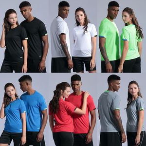 P15-3 Camicia da palestra ad asciugatura rapida Uomo Estate Donna Abbigliamento sportivo T-shirt da corsa Sport elastico da jogging Top Allentato Allenamento Maniche corte