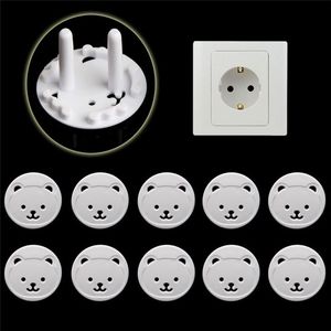 10pcs Protection security Child Electric Socket Outlet Plug Two Phase Safe Lock Cover Baby Kids Safety Sockets Cover Plugs Kid 2549 Q2