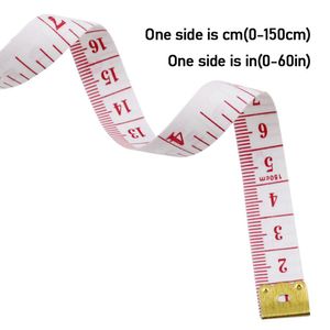 1000pcs 150cm Tape Measures inch and Centimetre Display Tailor Body Rulers Ruler Meter Sewing Measuring Tapes With Iron Head 4-5 Colors Random Sending by DHL/FedEx