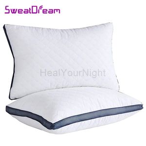 Down Luksusowy Hotel Gooe Neck do Sleeping Bed Pillow 100% bawełniana powłoka miękka puszysta