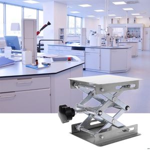 Laboratory Lifting Platform Stand Rack Shear Jack Bench Lifter Table Lab 100X100 Mm Rvs for Scientific Experiment