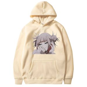 Bonito Meu Hero Academia Impresso Hoodie Woman 2021 Conforto Toga Housejuku Casual Hoodies Moda Lace-up Mulheres Hoody Y0803