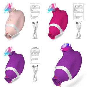 Nxy Sex Toy Vibrators Powerful 10 Speed Female Vibrator Clitoris Inhaler Stimulator Oral Tongue Sucking Pudenda Licking Toys Adult 1218