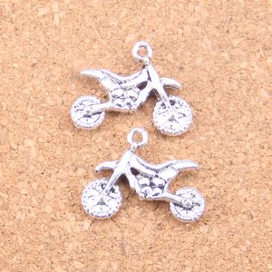 55 adet Antik Gümüş Bronz Kaplama Motosiklet Motosiklet Charms Kolye DIY Kolye Bilezik Bileklik Bulguları 17 * 23mm