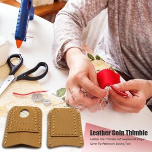 SEWING NOTIONS Verktyg Läder Needlework Finger Cover Tips Quilting Sleeve Protection Device Hushållshandgjorda Patchwork