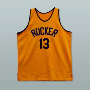 Maßgeschneidertes Rucker Park NYC 13 Basketball-Trikot, genäht, Orange, beliebiger Name und Nummer, Top-Qualität