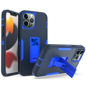 Ny stil Armor Telefon Väskor Protective Osynlig Anti-Fall Bracket TPU PC för iPhone 13 Pro Max 12 11 7 8 XS XR Case Shock Free Colle B