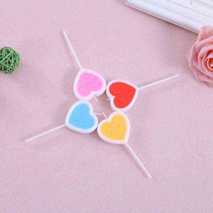 Pink Blue Sweet Love Birthday Candle Cake Decoration Kids Birthday Party Decoration Wedding Valentine's Day Supplies Candy