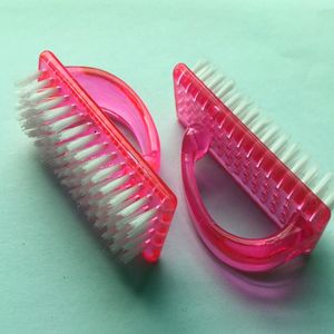 Grande pennello rosa per nail art Strumento per pedicure e manicure pulito Spazzole per la pulizia della polvere delle unghie A002