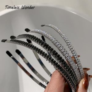 Timeless Wonder Stunning Zirconia Geo Hair Comb Women Jewelry Accessories Bridal Kpop Trendy Punk Top Ins Japan Fancy Mix 2762 Clips & Barre