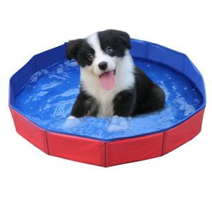 Canis penas 30x10 cm dobrável cão pet banho piscina colapsible banheira banheira kiddie para cães gatos nadar banheira verão