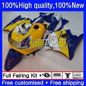 Kit corpo blu giallo per HONDA CBR600FS CBR600CC CBR600F2 1991 1992 1993 1994 Carrozzeria 34No.78 CBR600 F2 91-94 CBR 600F2 600 F2 FS CC 600CC 600FS 91 92 93 94 Carenatura