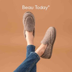 Women's Wool Slippers Soft Flat Shoes Made by Hand Round Head No Shoelace Warm Winter 27836 2 9