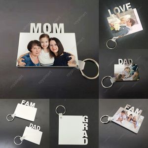 MDF Sublimation Blank Keychain Accessories Party Supplies Creative DIY Keychains for Women Festive Gift