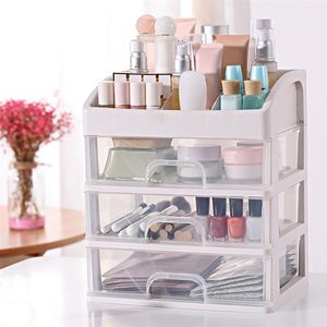 Kosmetische Lagerung Box Schublade Organizer Schmuck Nagellack Container Desktop Make-Up Fall Make-Up Pinsel Halter
