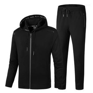 Männer Zwei Stücke Set Modetusche Sweatshirts Sportswear Tracksuit Hoodie Herbst Large Size 9xl Jacke+Pant1