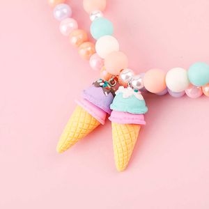 Wholesale candy beads jewelry for sale - Group buy Makersland Kids Necklac for Girls Ice Cream Pendant Beaded Rin Necklace Candy Color Cartoon Cute Jewelry Christmas Prents