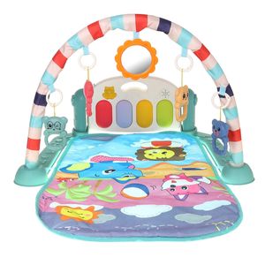 Baby aktivitet lekmatta baby gym pedagogisk fitness ram multi-konsol baby leksaker musik piano spel crawl matts matta